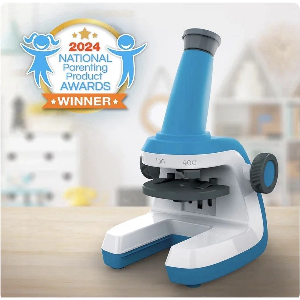 National Geographic Explorer Series Microscope for Kids 400X Zoom, 35+ Piece Set